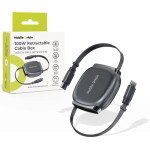 Mobile Origin 100W Retractable Cable Box USB-C To USB-C CB7 Space Grey - (MO-CB7-SPG)