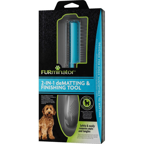 FURminator 2 in 1 - for removing mats and styling for dogs