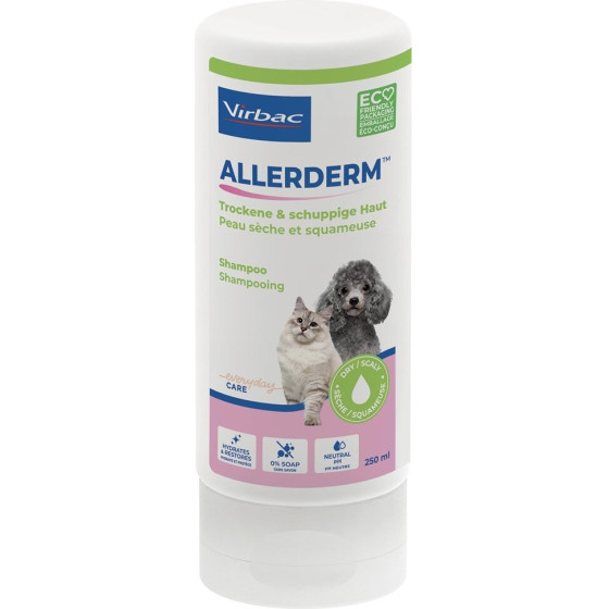 Virbac Allerderm dry and flaky skin - shampoo for dogs and cats - 250 ml