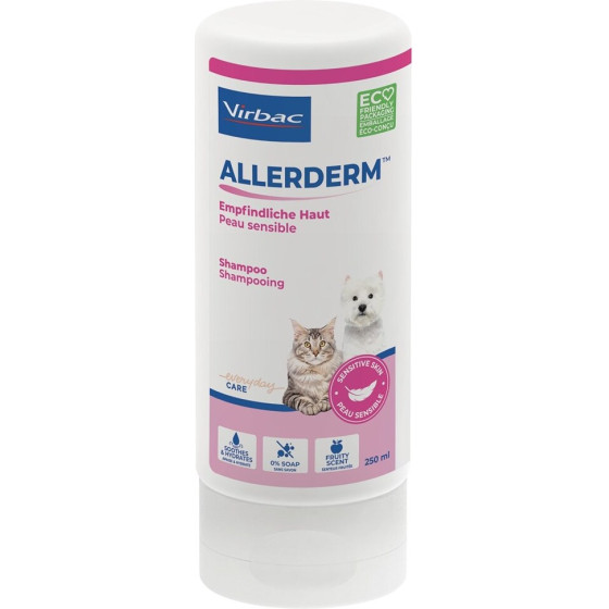 Virbac Allerderm sensitive skin - shampoo for dogs and cats - 250 ml