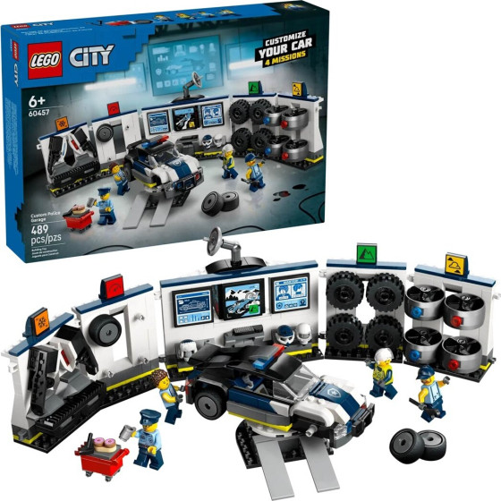 Lego City Custom Police Car Garage - (60457)