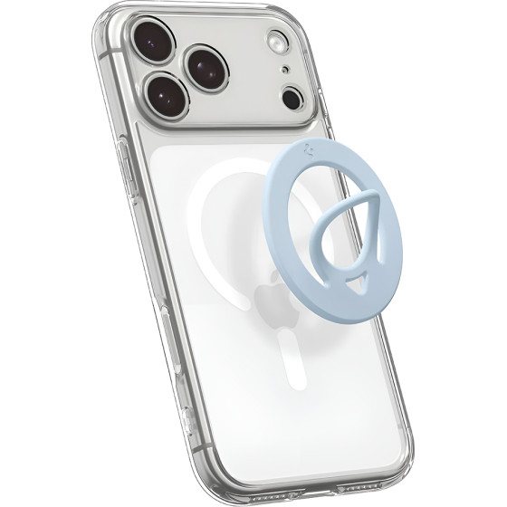 Spigen - Phone Ring Dual Pop MagSafe - with Flexible Finger Loop Grip, Dual Magnetic, Silicone - Light Blue - (AMP11368)