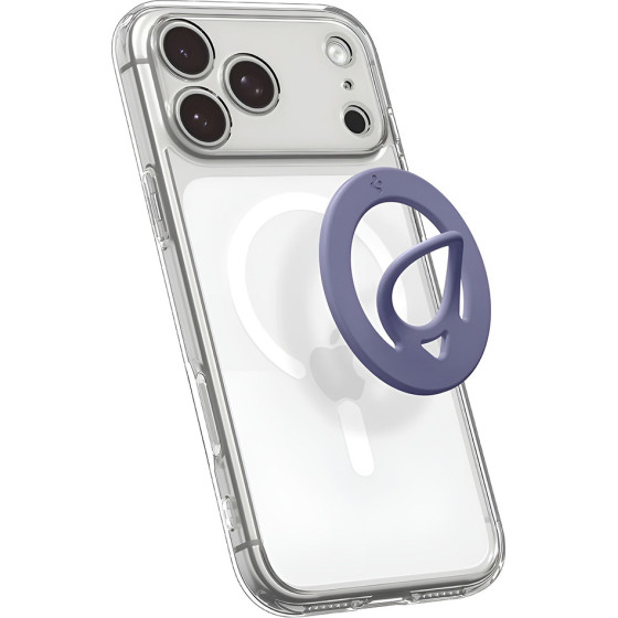 Spigen - Phone Ring Dual Pop MagSafe - with Flexible Finger Loop Grip, Dual Magnetic, Silicone - Violet - (AMP11369)