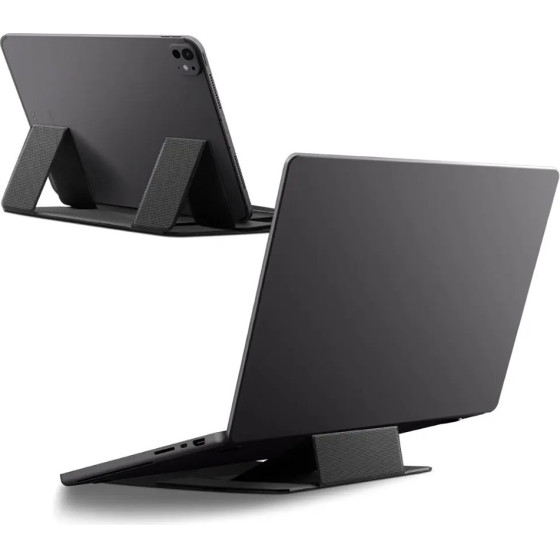 Spigen - Slim Fold Laptop Stand LD201-S8 - Foldable, Slim, Stable, Anti-Slip, Non Adhesive, Up to 16'' - Black - (AMP11117)
