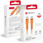 FORCELL Cable Usb C To Usb C F-Energy QC4.0 Pd 3A 60W Silicone 1 m C344 orange