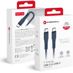 FORCELL Cable Usb C To Usb C F-Energy QC4.0 Pd 5A 100W Silicone 1 m C347 Navy blue
