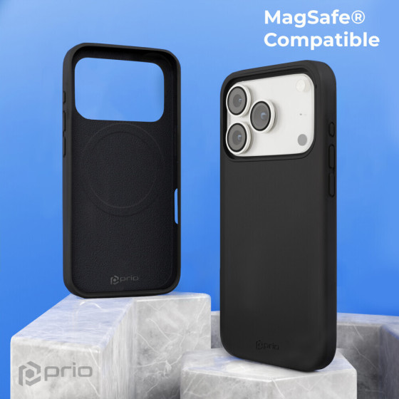 prio Liquid Silicone Case MAG for iPhone 17 Pro (6.3in) black - (PSC-1222)