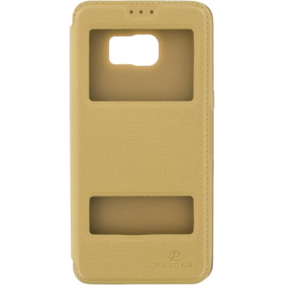 Puloka Flip Case Samsung Galaxy S6 Edge Plus Gold