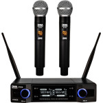 DNA PROFESSIONAL - wireless microphone, 2 handheld transmitters + base unit (560-590 MHz) - (DVS2)