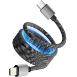 ATC-C6 ��������� ������� �������� & ��������� ��������� Type-C �� Lightning 27W 1m ����� - (ATC-C6 C-L Black)
