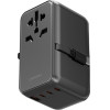 ENERGEA Adapter Travelworld GAN85 80CM TYPE-C Cable 3C1A Black Gunmetal - (TWA-GAN85C-GUN)
