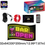 GloboStar Matrix �������� ��������� ������� �������� 33x20cm P4.5 64x32 Pixel Led 10W Ac 220-240V ��������� IP65 ��������� Rgb - Bluetooth Control ���� Ipixel App - �33 x �0.4 x �20cm - 2 ������ ������� - (GLB-106-0008)