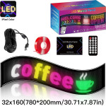 GloboStar Matrix �������� ��������� ������� �������� 78x20cm P4.5 160x32 Pixel Led 20W Ac 220-240V ��������� IP65 ��������� Rgb - Bluetooth Control ���� Ipixel App - �78 x �0.4 x �20cm - 2 ������ ������� - (GLB-106-0010)