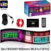 GloboStar Matrix �������� ��������� ������� �������� 93x20cm P4.5 192x32 Pixel Led 20W Ac 220-240V ��������� IP65 ��������� Rgb - Bluetooth Control ���� Ipixel App - �93 x �0.4 x �20cm - 2 ������ ������� - (GLB-106-0011)