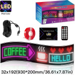 GloboStar Matrix �������� ��������� ������� �������� 93x20cm P4.5 192x32 Pixel Led 20W Ac 220-240V ��������� IP65 ��������� Rgb - Bluetooth Control ���� Ipixel App - �93 x �0.4 x �20cm - 2 ������ ������� - (GLB-106-0011)