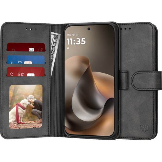 Techsuit - Diary Book - Motorola Moto G77 / G67 - Black