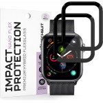 Techsuit - Nano Flex (2 pack) - Apple Watch 4 / 5 /6 / Se / Se 2 / Se 3 44mm - Black