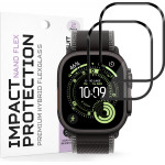 Techsuit - Nano Flex (2 pack) - Apple Watch Ultra / Ultra 2 / Ultra 3 - Black