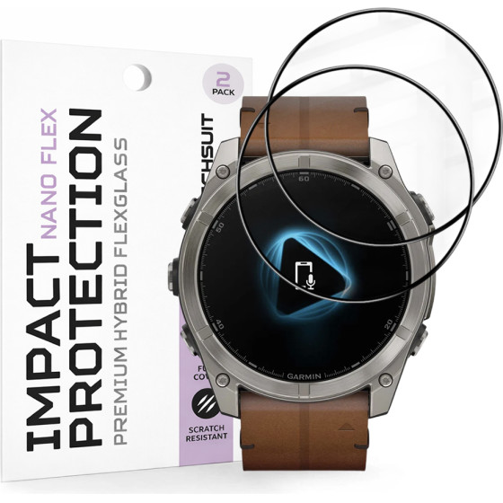 Techsuit - Nano Flex (2 pack) - Garmin Fenix 8 / Fenix 8 Pro 51mm - Black