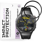 Techsuit - Nano Flex (2 pack) - Huawei Watch Gt 5 Pro 46mm - Black