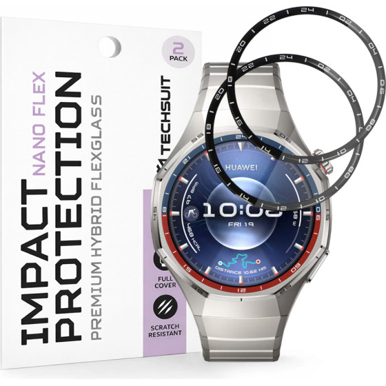 Techsuit - Nano Flex (2 pack) - Huawei Watch Gt 6 Pro - Black