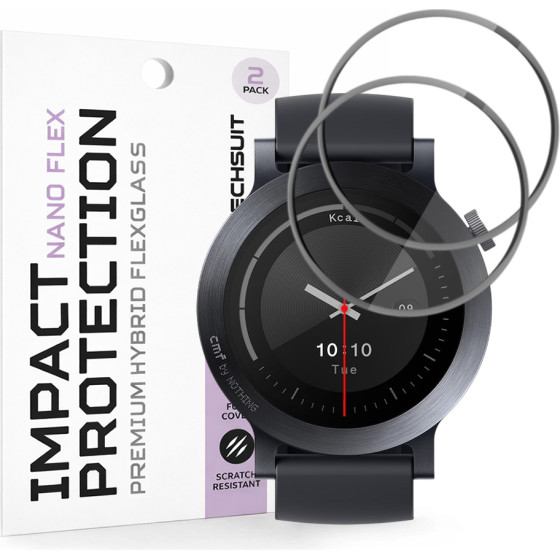 Techsuit - Nano Flex (2 pack) - Nothing Cmf Watch 3 Pro - Black