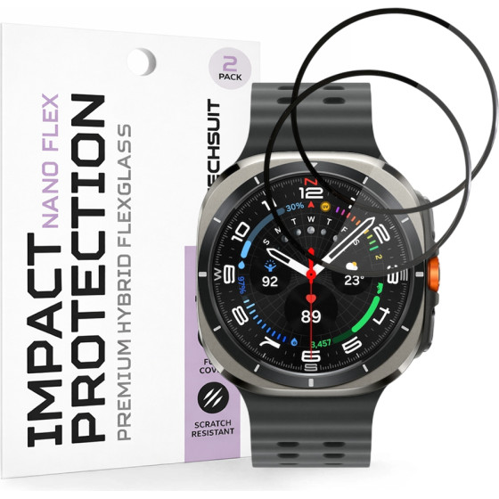 Techsuit - Nano Flex (2 pack) - Samsung Galaxy Watch Ultra 47mm - Black