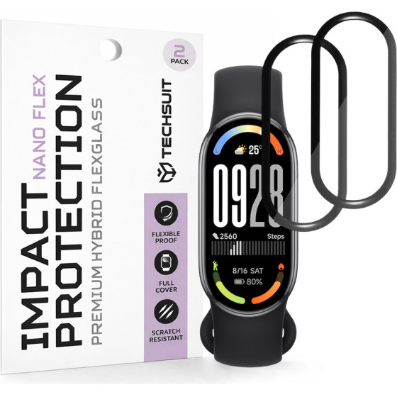 Techsuit - Nano Flex (2 pack) - Xiaomi Smart Band 10 - Black