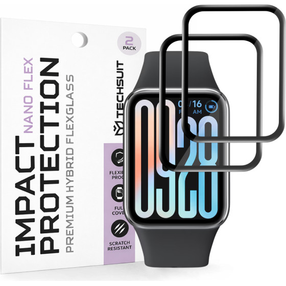Techsuit - Nano Flex (2 pack) - Xiaomi Smart Band 9 Pro - Black