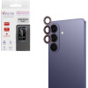 Volte-Tel Camera Glass Cover Samsung S26 5G 6.3'' 9H 0.33MM Easy Application With Strass Dark PURPLE