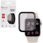 Volte-Tel Tempered Plexi Glass Apple Watch Se 2022/Se 2025 44mm 1.78'' 3D Edge 0.30mm Full Glue Full Cover BLACK