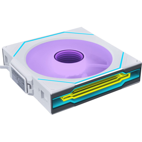 Lian Li Uni Fan Infinity Sl - Wireless - 140 - Reverse - White - Argb Pwm Fan (1pcs) No Controller - (G99.14RSLIN1W1W.00)