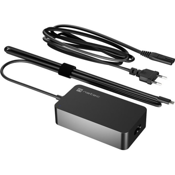 Natec Charger Power Supply Grayling USB-C 65W - (NZU-2361)