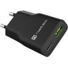 Natec Ribera Gan Slim Mains Charger 1x USB-A + 1x USB-C 20W Black - (NUC-2377)