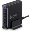 Tech-Protect DC240W-Gan 6-Port Desktop Charger Pd 240W / QC3.0 BLACK