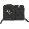 Guess 4G Metal Logo Universal Crossbody Phone Strap Small Purse - Lanyard/Shoulder Strap With Phone Wallet (Black) - (GUUCNKP4DGMK)