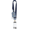 Guess 4G Metal Logo Universal Crossbody Phone Strap Small Purse - Lanyard/Shoulder Strap With Phone Wallet (Blue) - (GUUCNKP4DGMB)