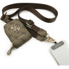 Guess 4G Metal Logo Universal Crossbody Phone Strap Small Purse - Lanyard/Shoulder Strap With Phone Wallet (Brown) - (GUUCNKP4DGMW)