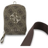 Guess 4G Metal Logo Universal Crossbody Phone Strap Small Purse - Lanyard/Shoulder Strap With Phone Wallet (Brown) - (GUUCNKP4DGMW)