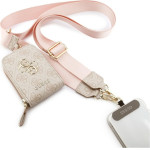 Guess 4G Metal Logo Universal Crossbody Phone Strap Small Purse - Lanyard/Shoulder Strap With Phone Wallet (Pink) - (GUUCNKP4DGMP)
