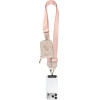 Guess 4G Metal Logo Universal Crossbody Phone Strap Small Purse - Lanyard/Shoulder Strap With Phone Wallet (Pink) - (GUUCNKP4DGMP)