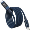 Choetech XCC-1068 Pd 60W USB-C - USB-C Cable With Display 1.2 m - Blue - (01.02.04.XX-XCC-1068-BU)