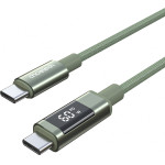 Choetech XCC-1068 Pd 60W USB-C - USB-C Cable With Display 1.2 m - Green - (01.02.04.XX-XCC-1068-GR)