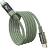 Choetech XCC-1068 Pd 60W USB-C - USB-C Cable With Display 1.2 m - Green - (01.02.04.XX-XCC-1068-GR)