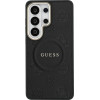 Guess Saffiano Peony Embossed Ring Magsafe Case For Samsung Galaxy S26 Ultra - Black - (GUE005379-0)