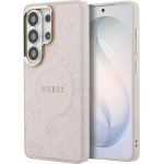 Guess Saffiano Peony Embossed Ring Magsafe Case For Samsung Galaxy S26 Ultra - Pink - (GUE005382-0)