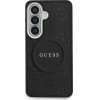 Guess Saffiano Peony Embossed Ring Magsafe Case For Samsung Galaxy S26+ - Black - (GUE005378-0)