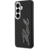 Karl Lagerfeld Grained Signature Metal Resin Logo Case For Samsung Galaxy S26 - Black - (KF003072-0)
