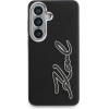 Karl Lagerfeld Grained Signature Metal Resin Logo Case For Samsung Galaxy S26 - Black - (KF003072-0)