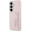 Karl Lagerfeld Grained Signature Metal Resin Logo Case For Samsung Galaxy S26 - Pink - (KF003074-0)